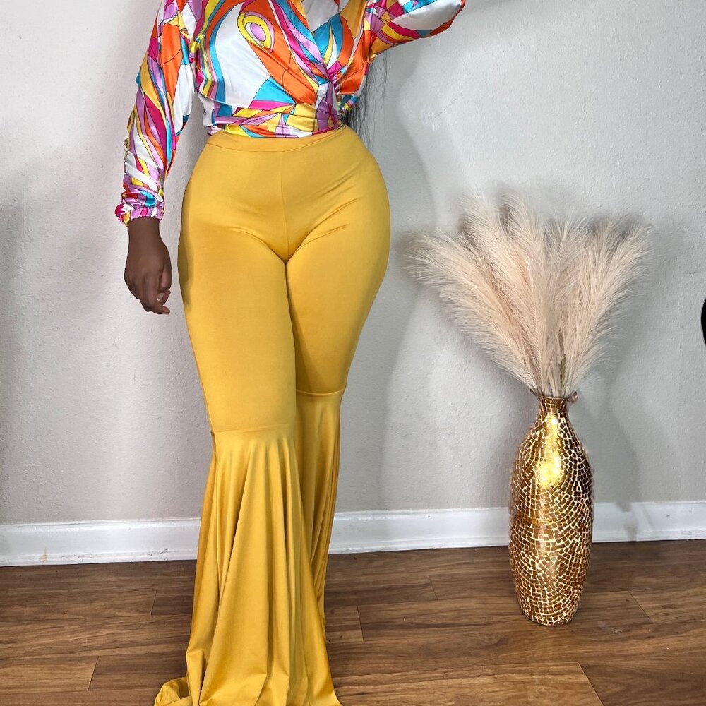 Golden Marigold Flare Pants